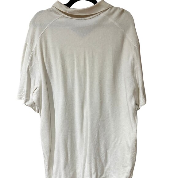 Jordan White Embroidered Knit Polo | 2XL - Picture 2 of 3